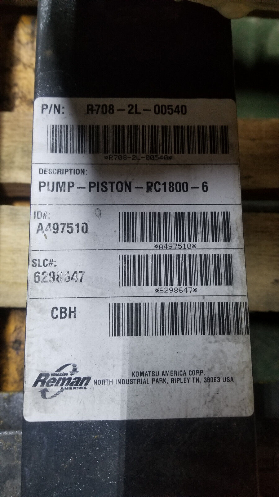 Komatsu R708-2L-00540 - Hydraulic Pump Piston Parts Assembly PC1800, R7082L00540