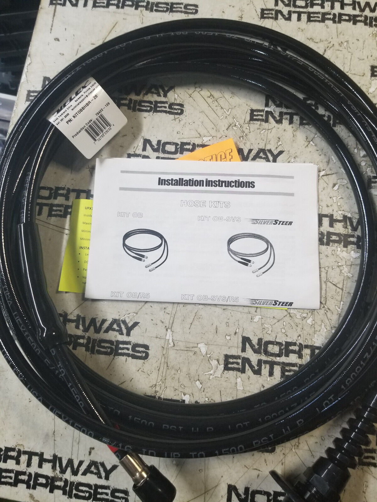 Uflex BBHBR 26 foot Boat Hydraulic Steering Hose Kit KIT0BBHBR