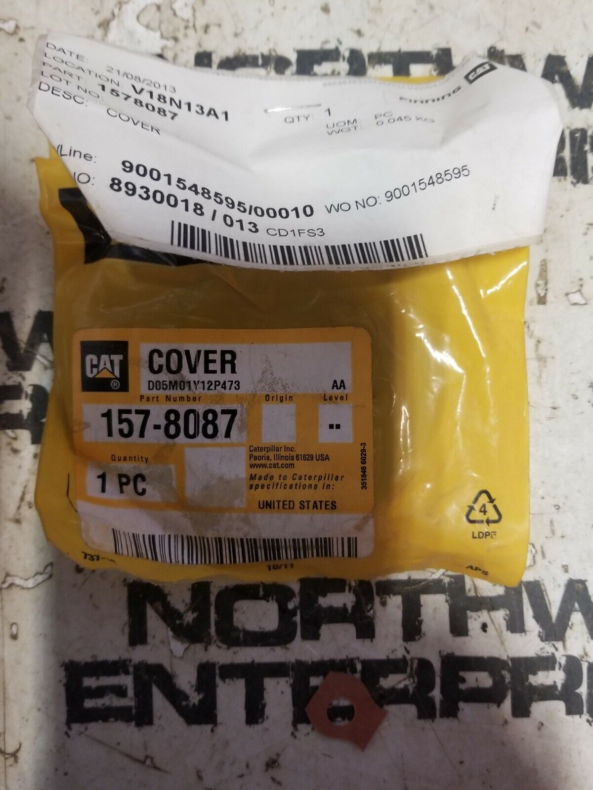 157-8087 CATERPILLAR COVER