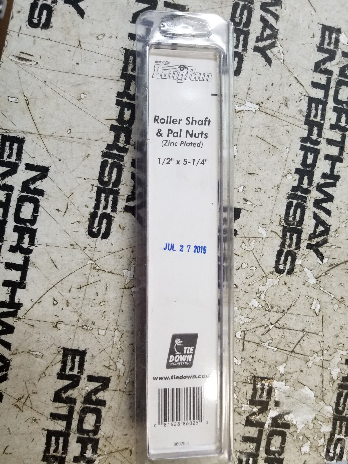 Tie Down Engineering 86025 1/2" X 5 1/4" trailer roller shaft with pal nuts boat