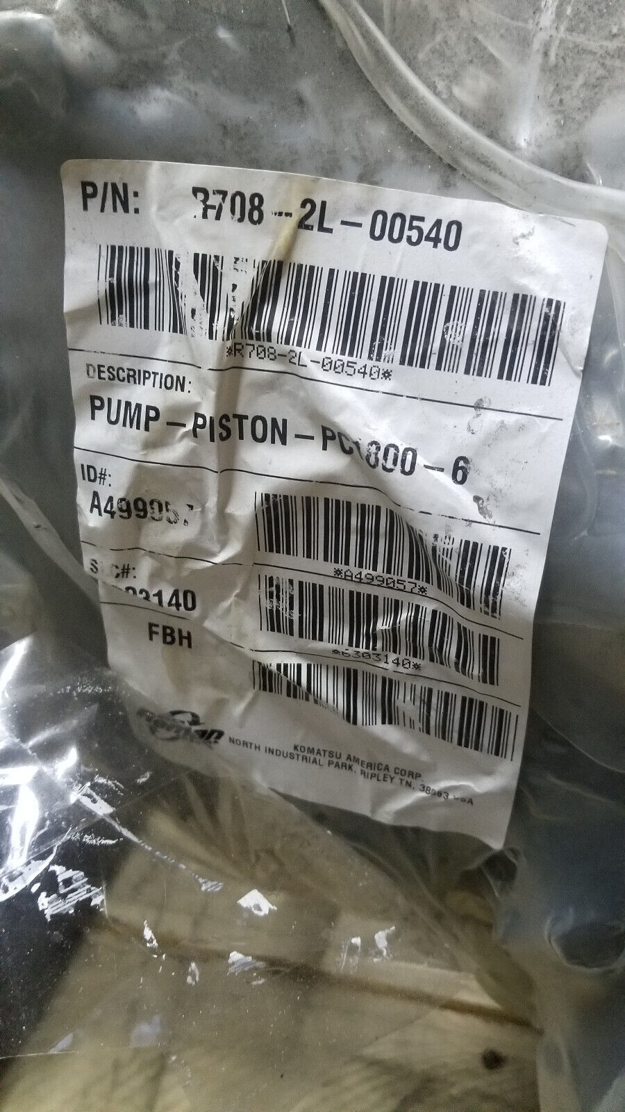 Komatsu R708-2L-00540 - Pump HYD Piston - PC1800-6 - R7082L00540 - Tractor Parts