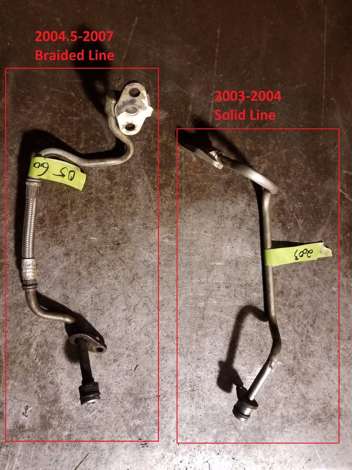 03-04 6.0L Powerstroke Diesel Turbo Oil Feed Line 3C3Z-9T516-AA