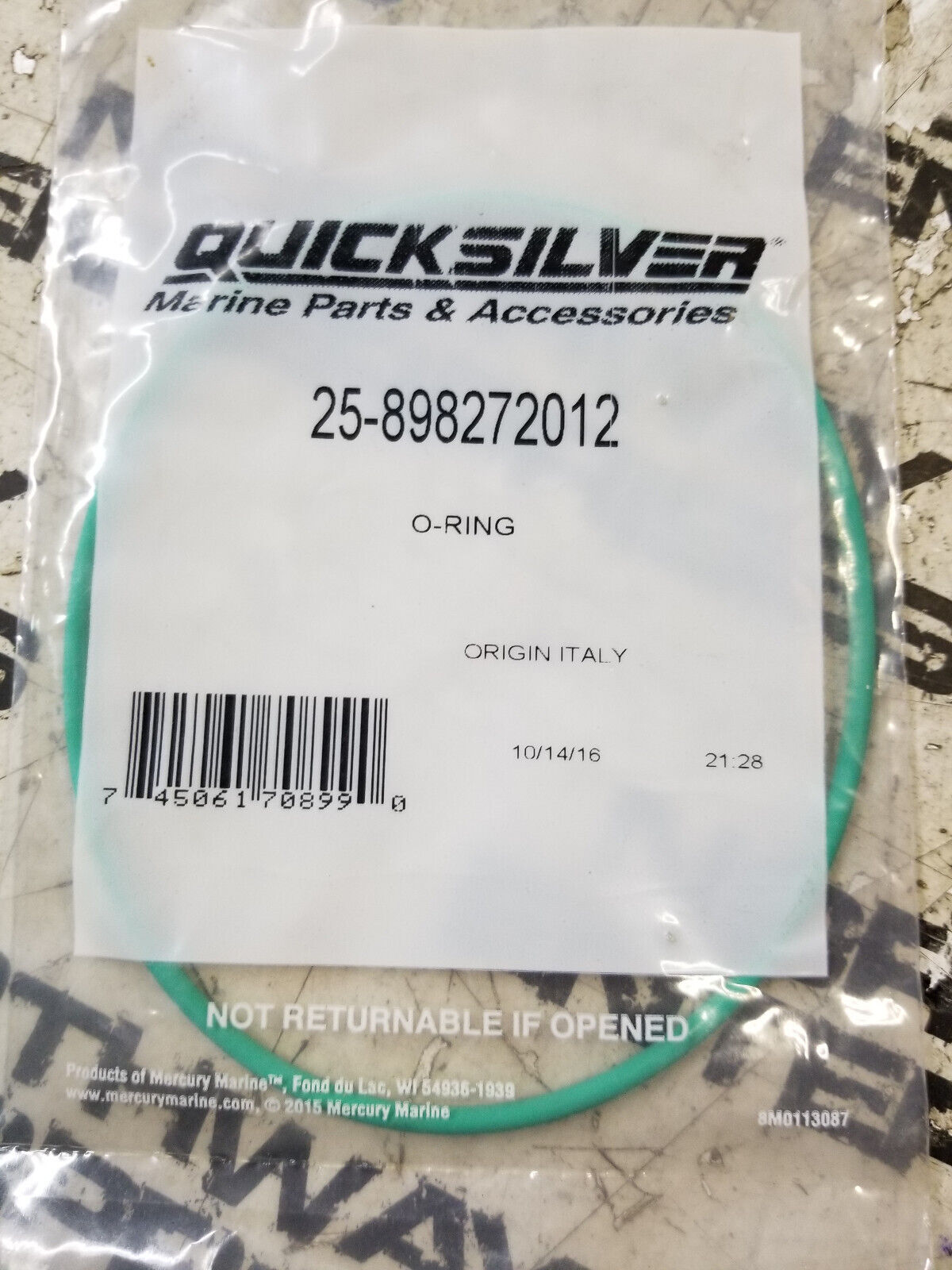 25-898272012 QUICKSILVER ORING O-RING SEAL