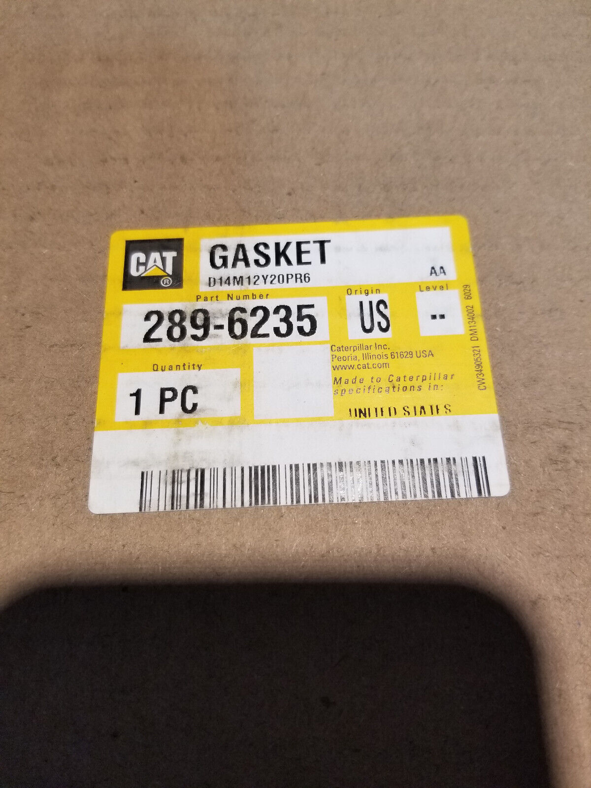 289-6235 CAT Gasket 2896235