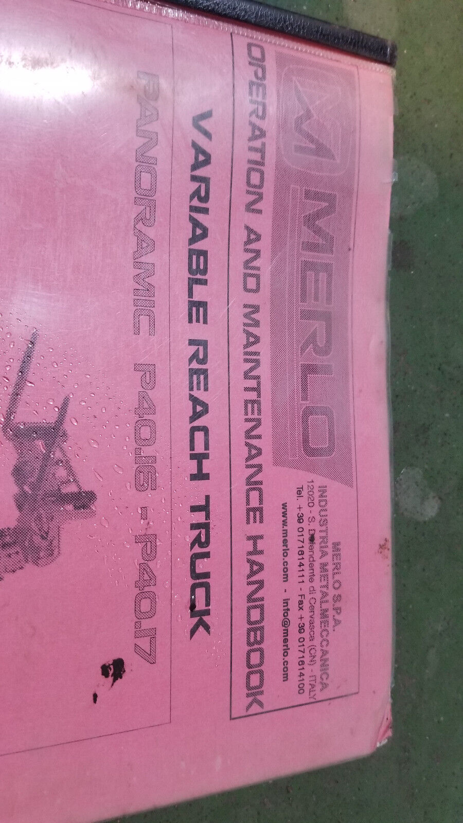 MERLO OPERATION AND MAINTENANCE BOOK P40.16 - P40.17 B8487383