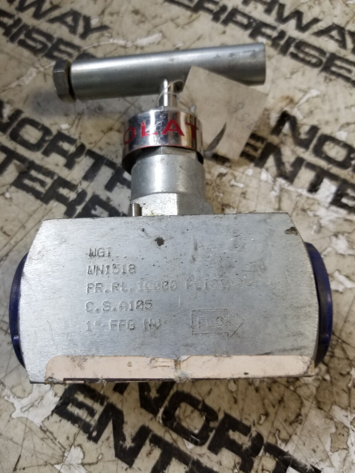 Needle Valve WN1518 HARD SEAT, STRAIGHT BODY, 1" 10000 PSI