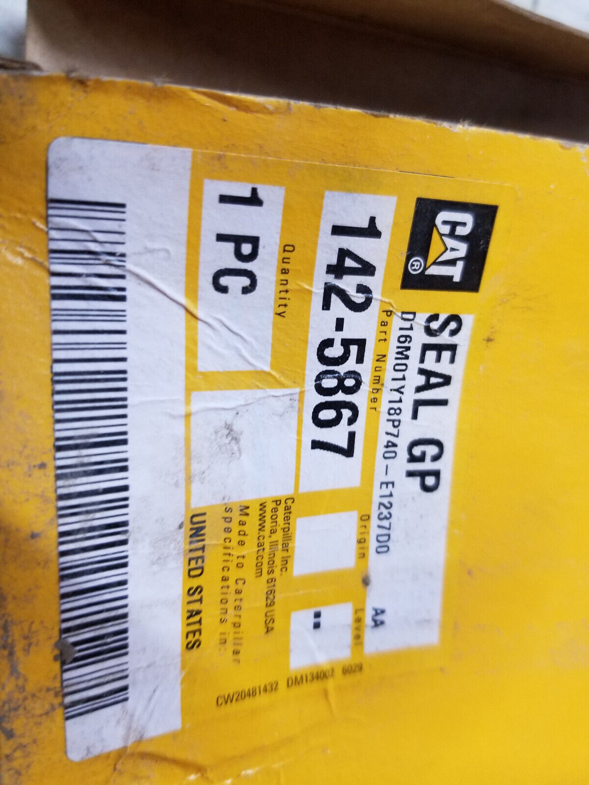 142-5867 154.18mm Inner Diameter Front Crankshaft Seal 1425867