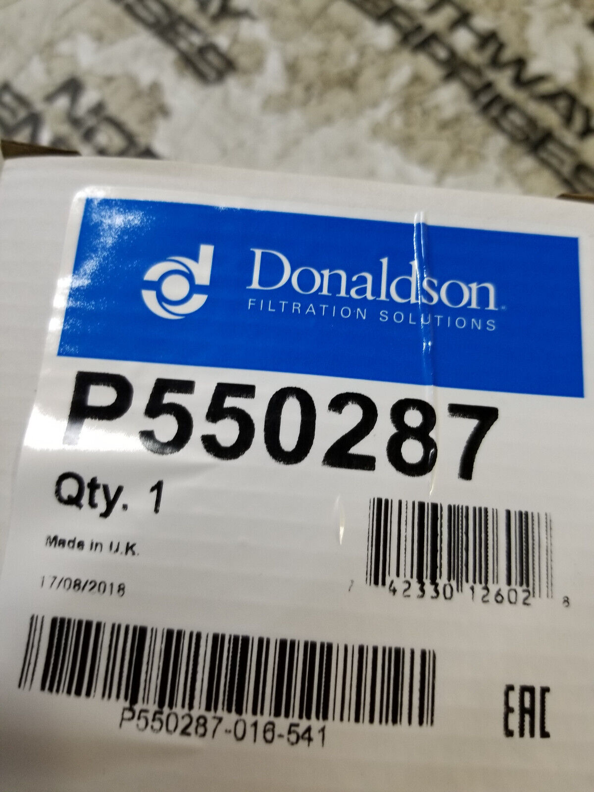 Donaldson Lube Filter Cartridge- P550287