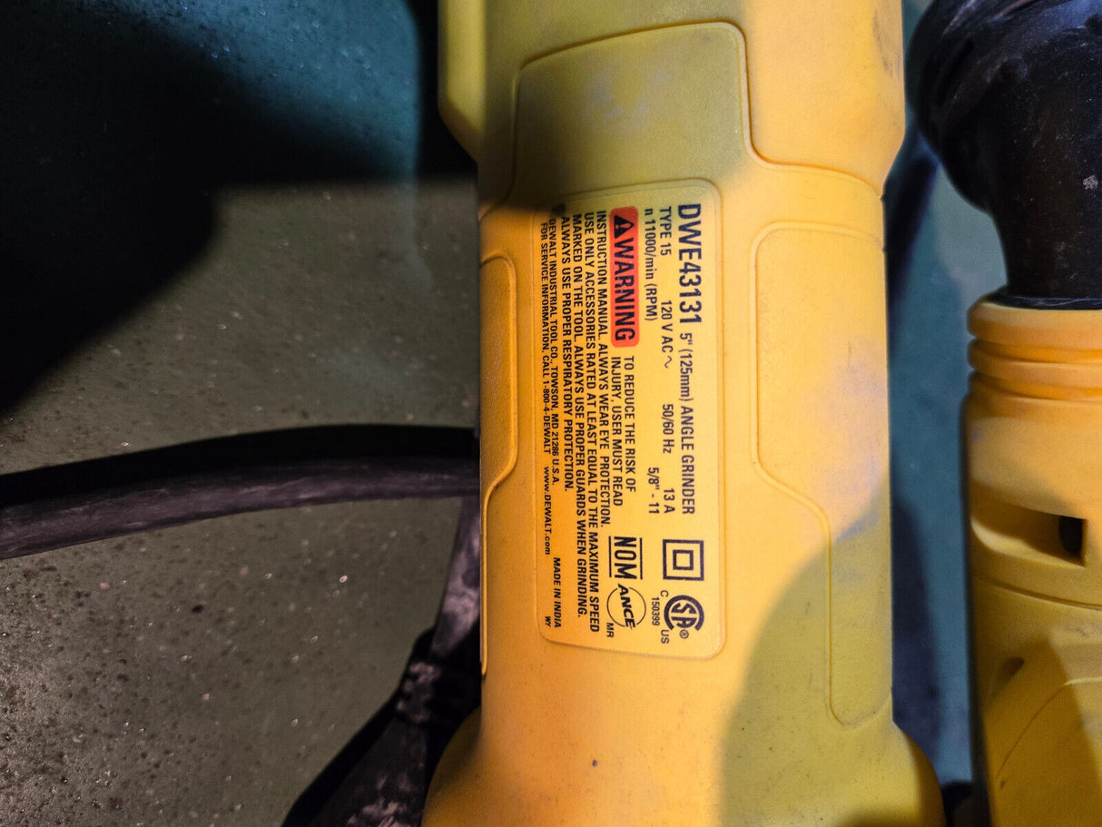 DeWALT DWE46123 13 Amps 4.5" - 5" Corded Cutting Grinder Dust Shroud Tool Kit