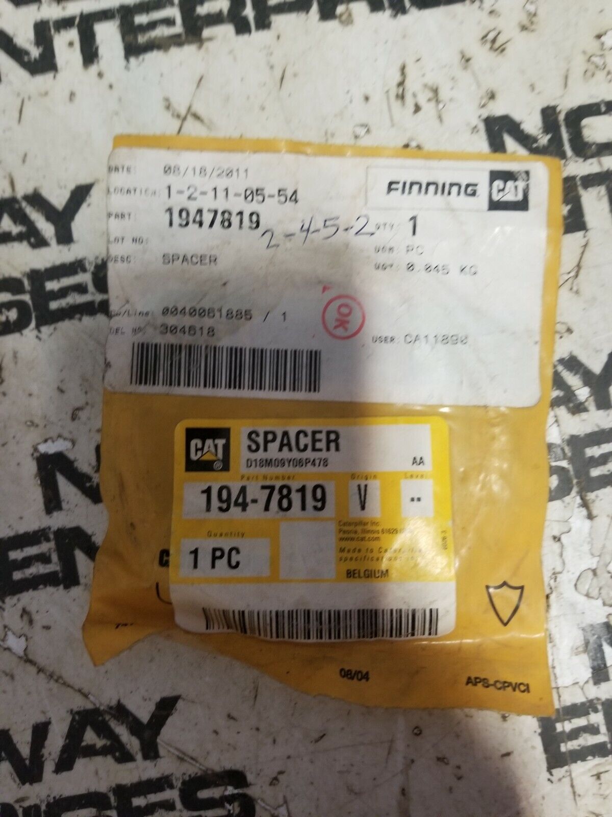 194-7819 CATERPILLAR SPACER