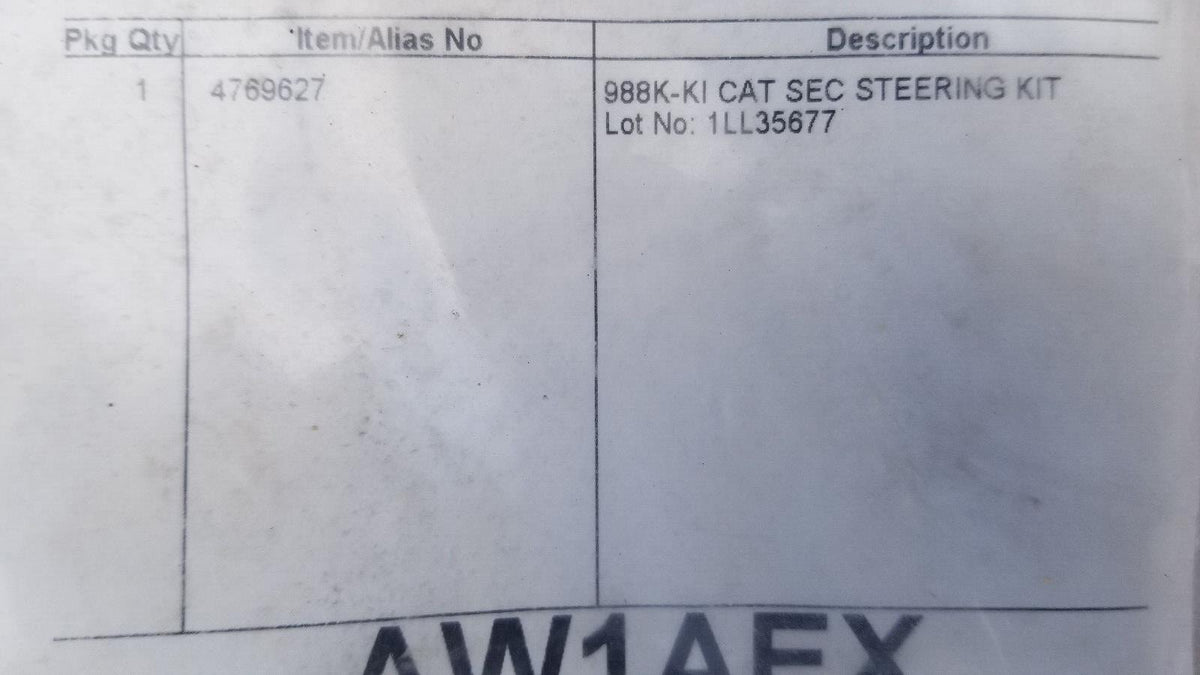 Catapillar Secondary Steering Kit - Hydraulic Gear Pump - Wheel Loader - 4769627