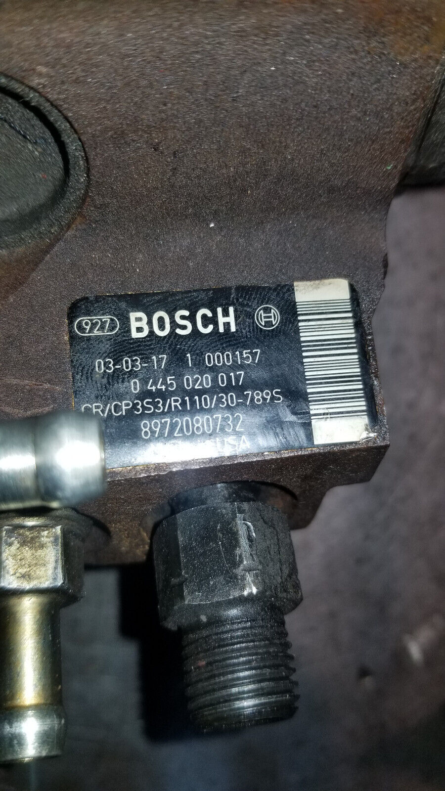 CORE 0445020017 Bosch CP3 Pump GM Duramax CORE / FOR PARTS 8972080732