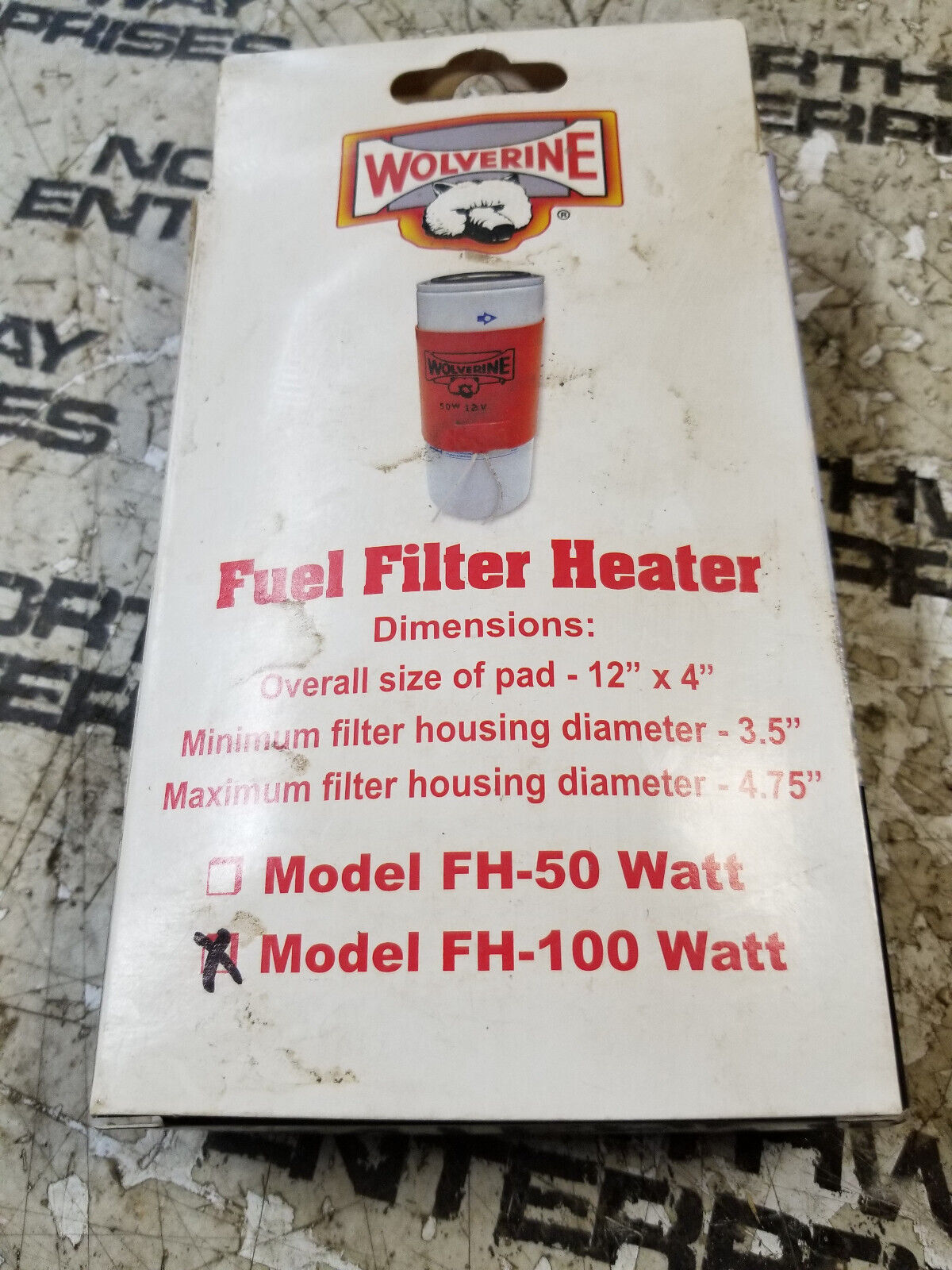 WOLVERENE FH-100 WATT FUEL FILTER HEATER 100W 12V