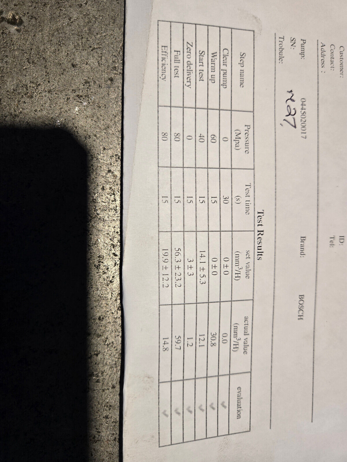 TESTED 0445020017 Bosch CP3 Pump GM Duramax 8972080732 ref27