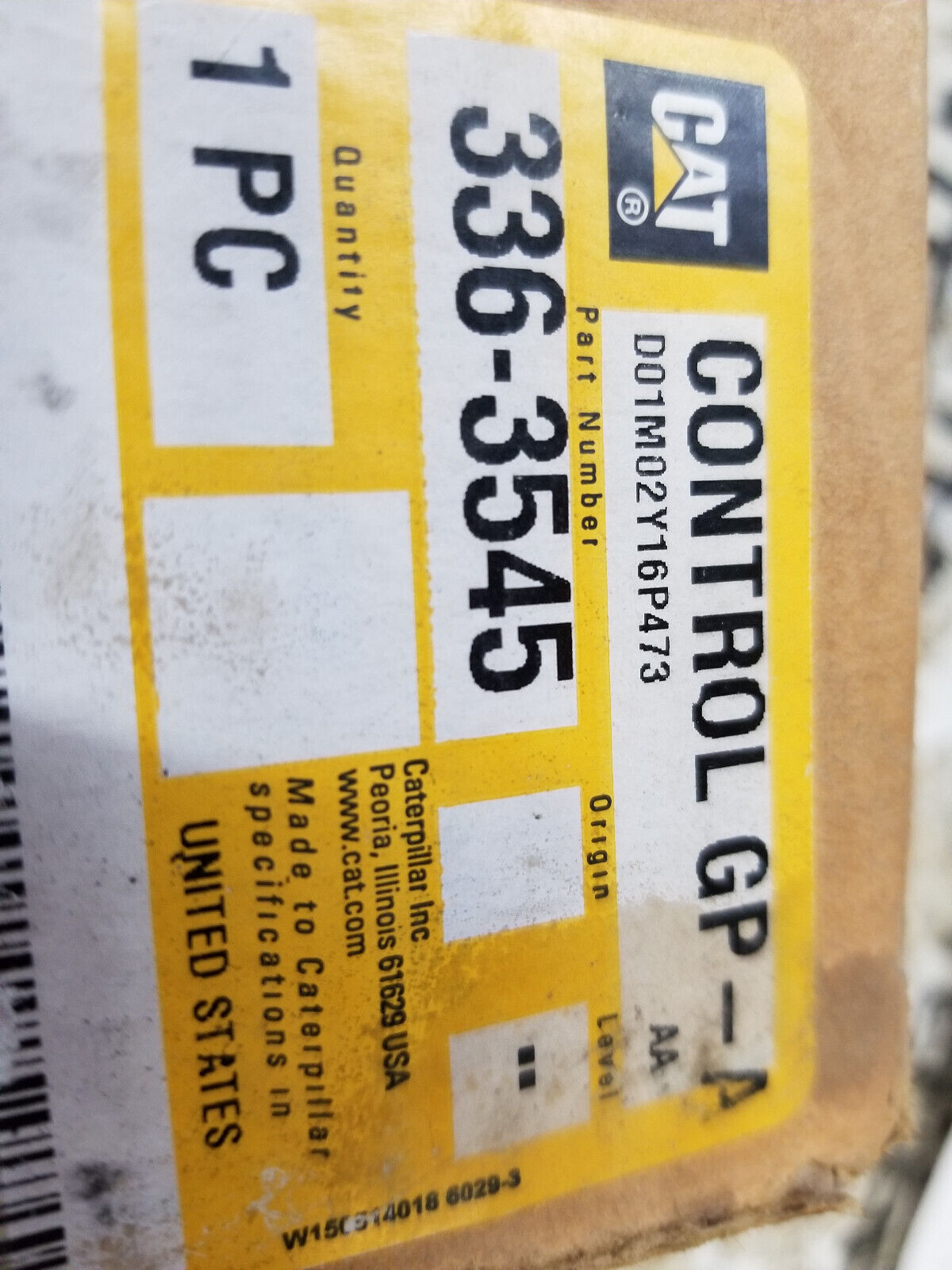 OEM CATERPILLAR CONTROL ASSEMBLY 336-3545 3363545