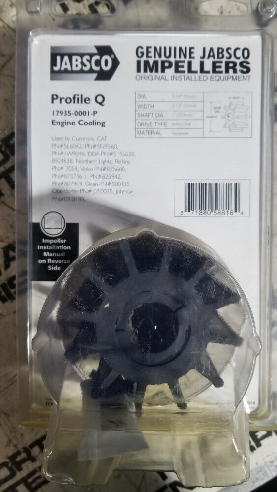 Jabsco 17935-0001-P 12 Blade Neoprene Impeller Kit