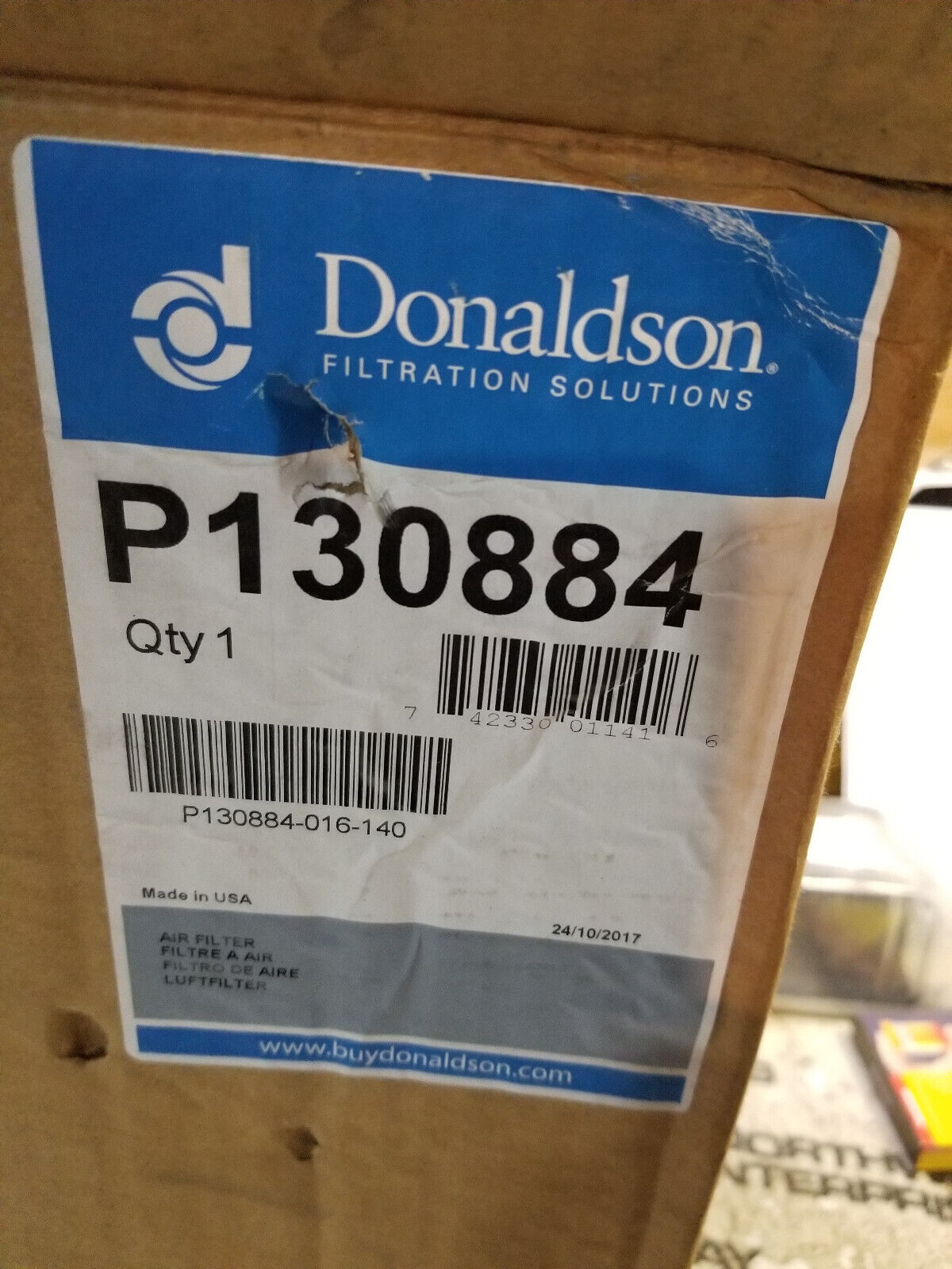 Donaldson Air Filter Primary Round- P130884