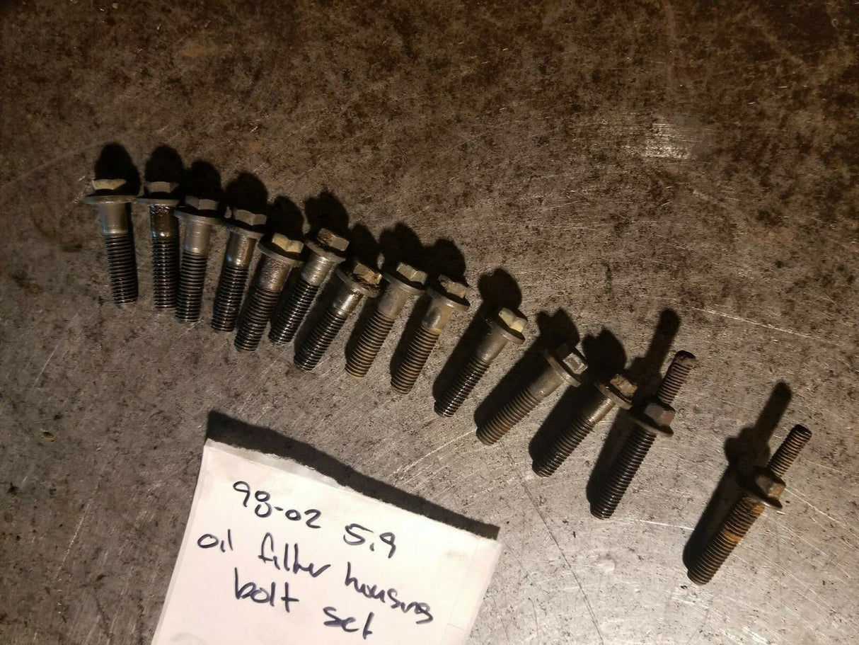 98-02 5.9L Cummins Oil Filter Housing / Oil Cooler Housing Bolts