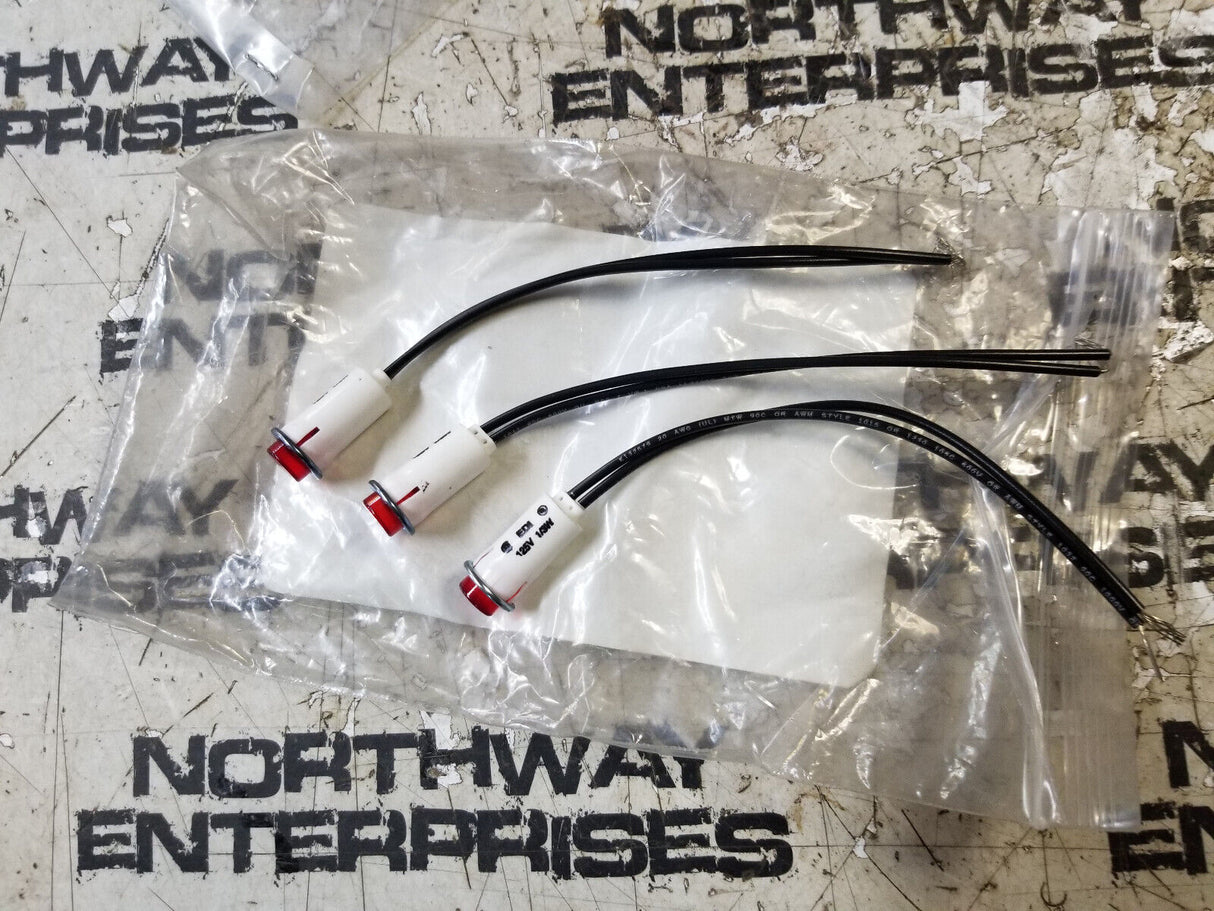 48005 LOT OF 3PC RED LED WITH LEADS