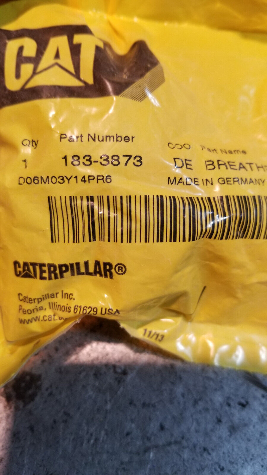 Caterpillar 183-3873 1833873 BREATHER