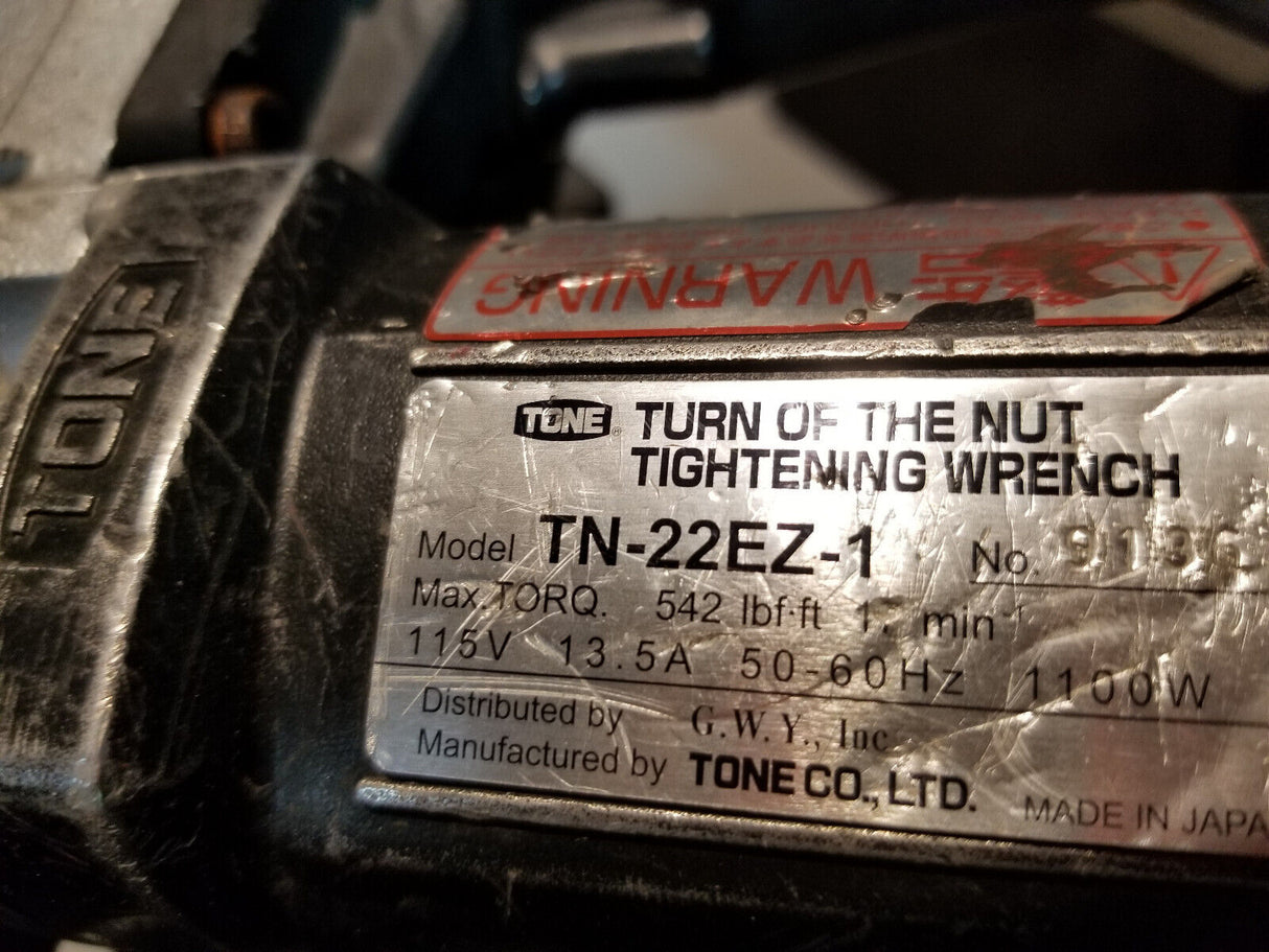 TN-22EZ-1 Tone Shear Wrench Model TN-22EZ-1 - Turn of the Nut Tightening Wrench