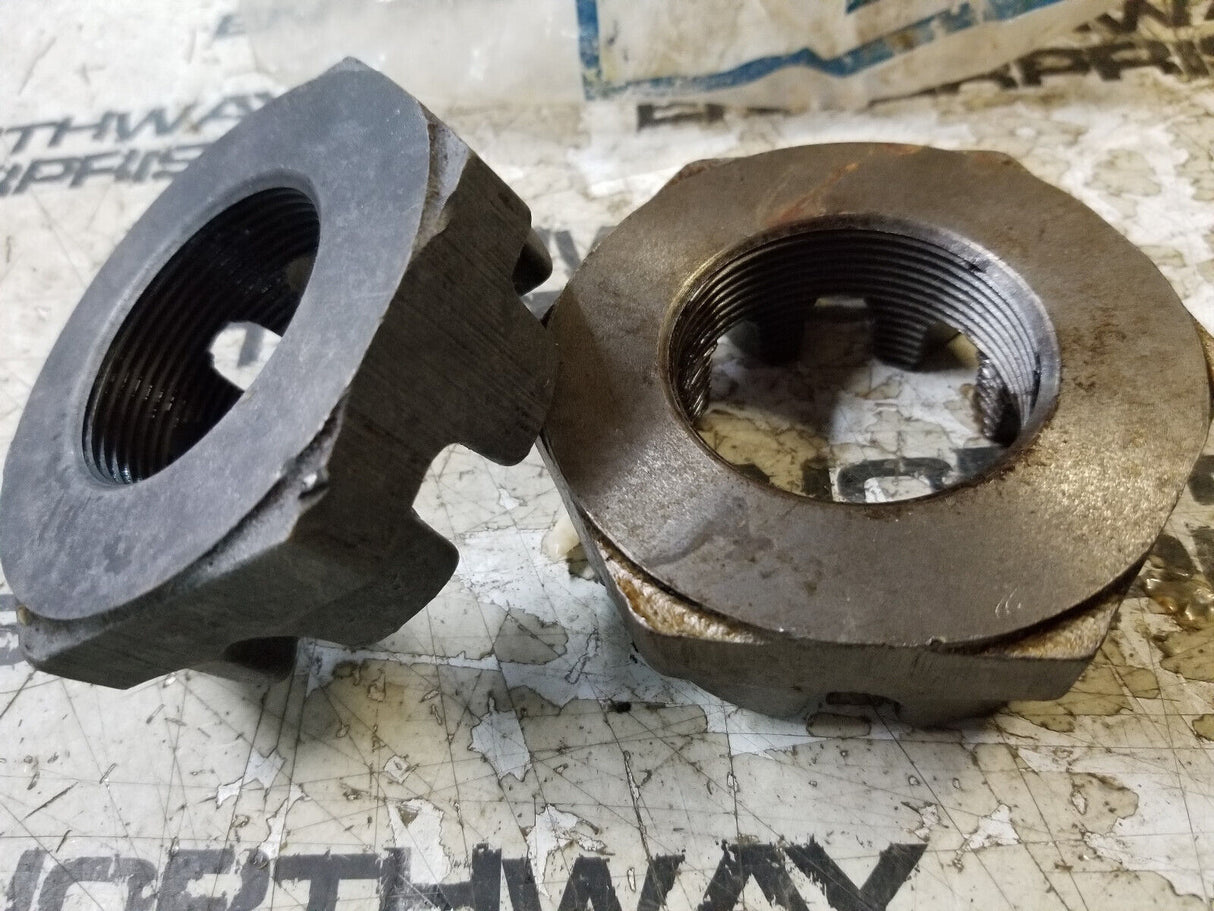 LOT OF 2PC - CATERPILLAR OEM CAT 8D-2348: 2''-12 Hex Castle Nut 8D2348