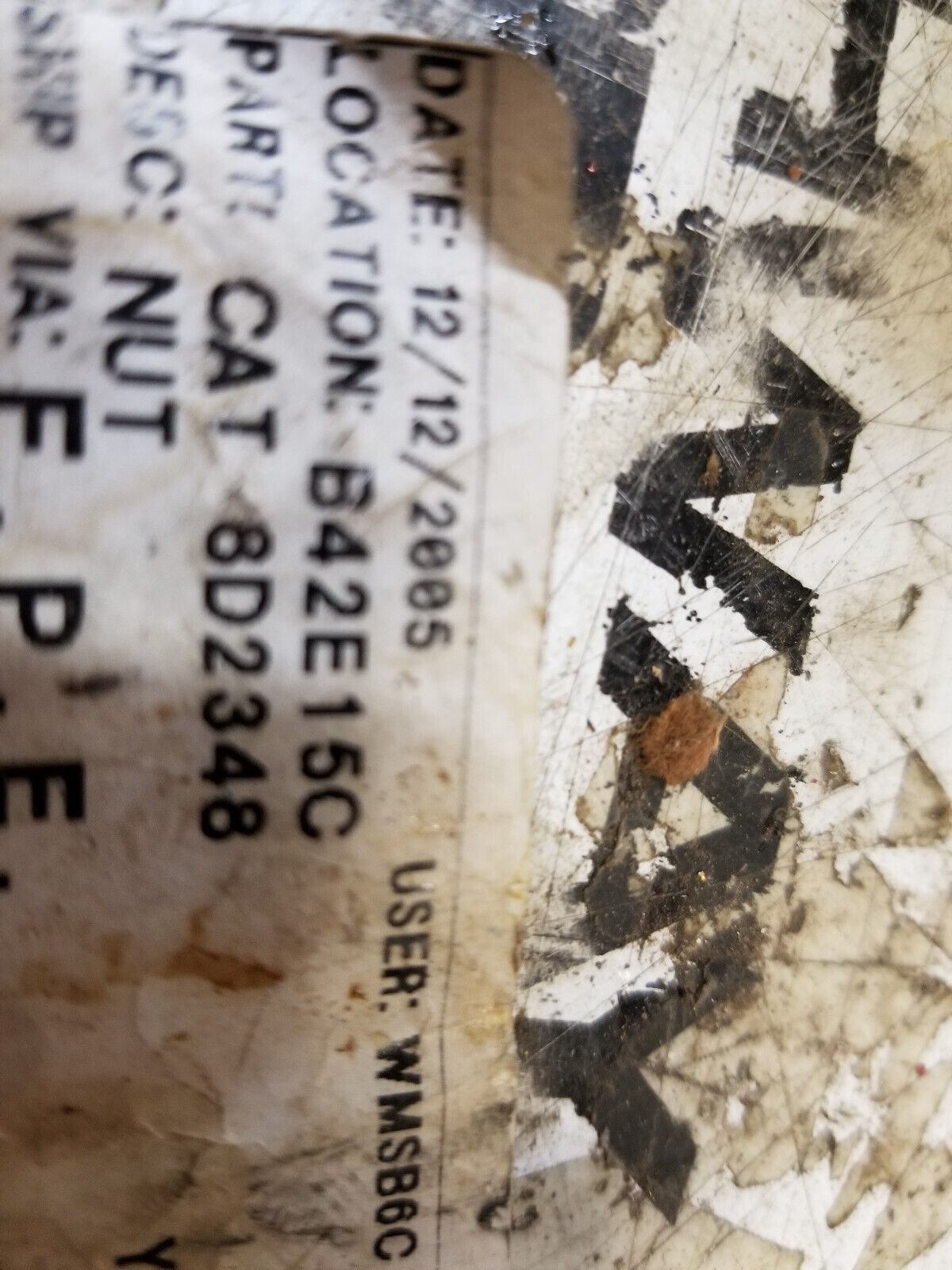 LOT OF 2PC - CATERPILLAR OEM CAT 8D-2348: 2''-12 Hex Castle Nut 8D2348