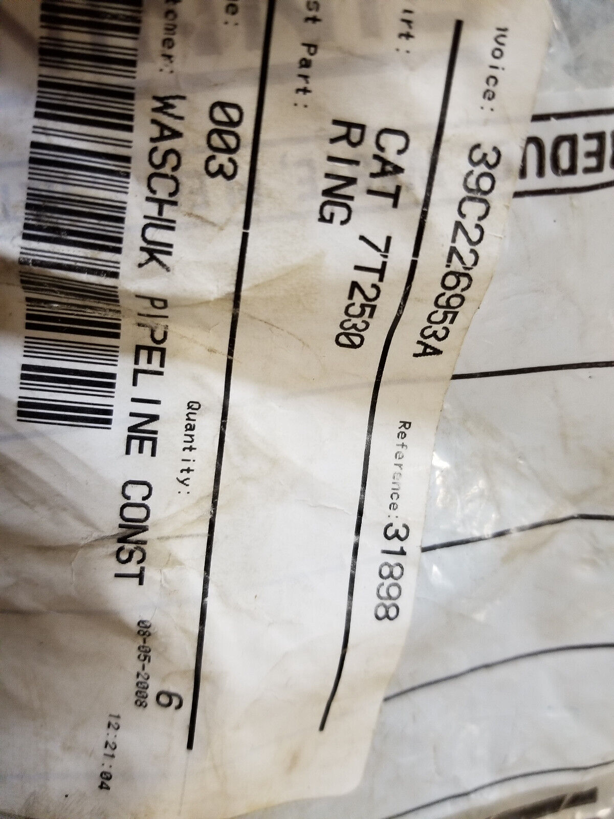 LOT OF 6PC - 7T-2530 105mm Outer Diameter Plastic Thrust Ring 7T2530