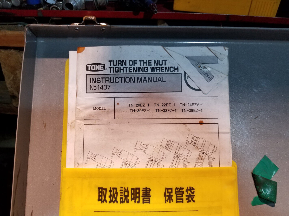 TN-22EZ-1 Tone Shear Wrench Model TN-22EZ-1 - Turn of the Nut Tightening Wrench