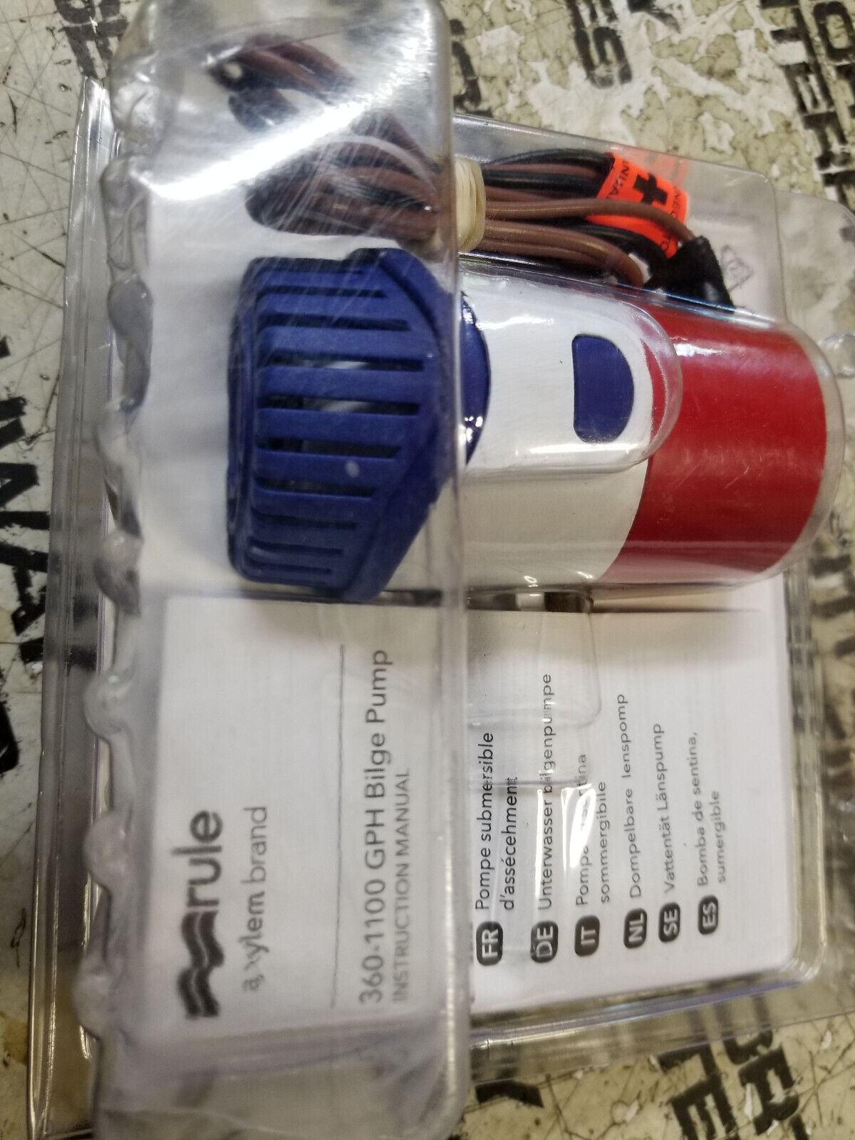 Rule 25SA Automatic Bilge Pump 500 GPH Marine 12V DC 3/4" Hose Submersible 25S