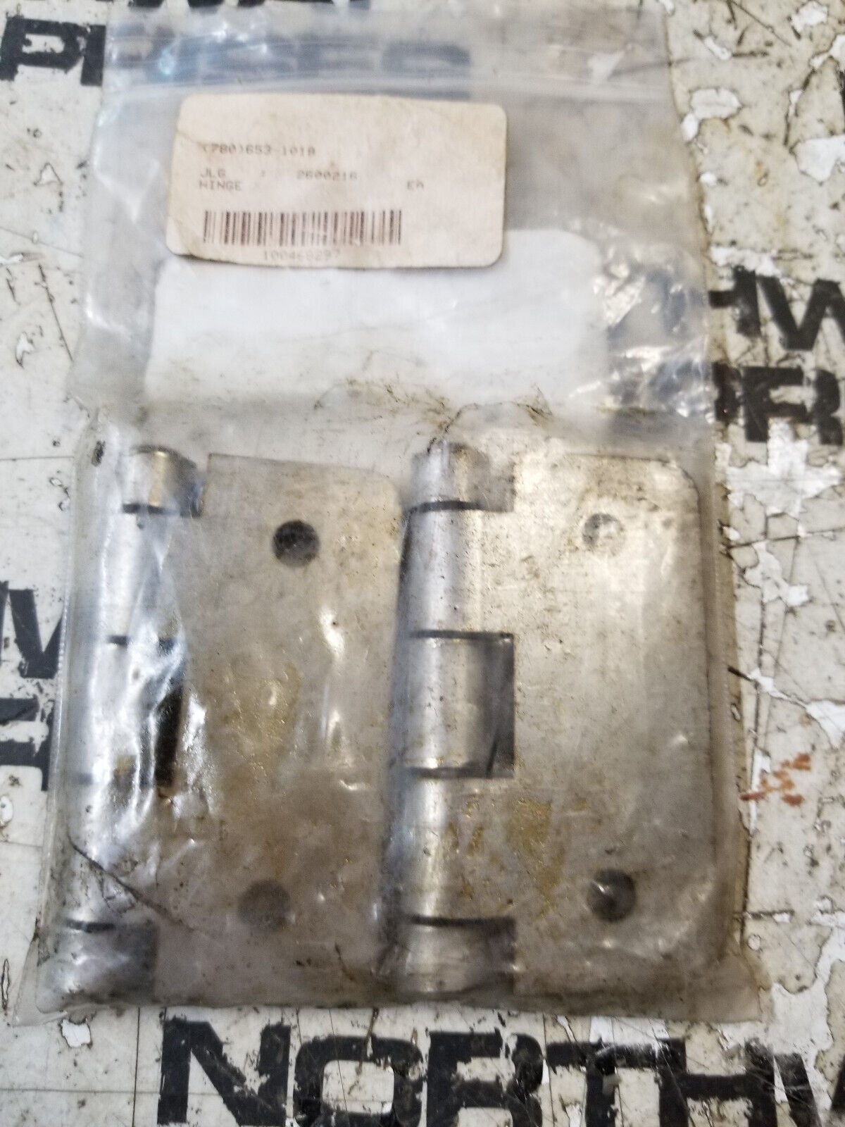 LOT OF 2PC - JLG HINGE 2600216 HINGE, .12 X 3.00 X 3.00