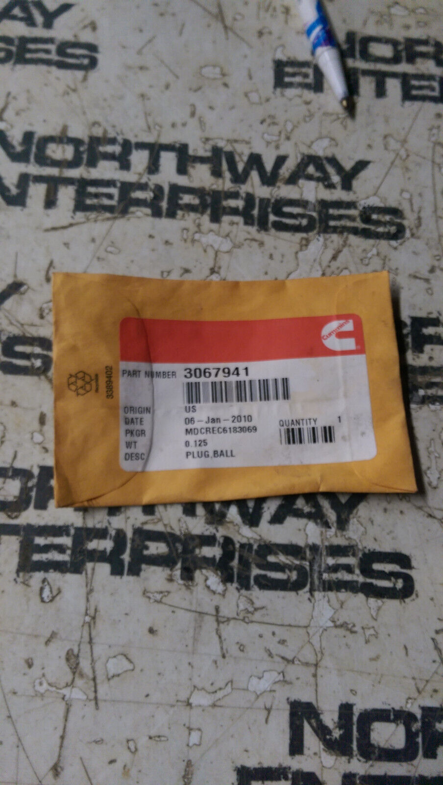 LOT OF 12 - 3067941 CUMMINS Ball Plug For Cummins 15L ISX QSX QSB RAM 4B