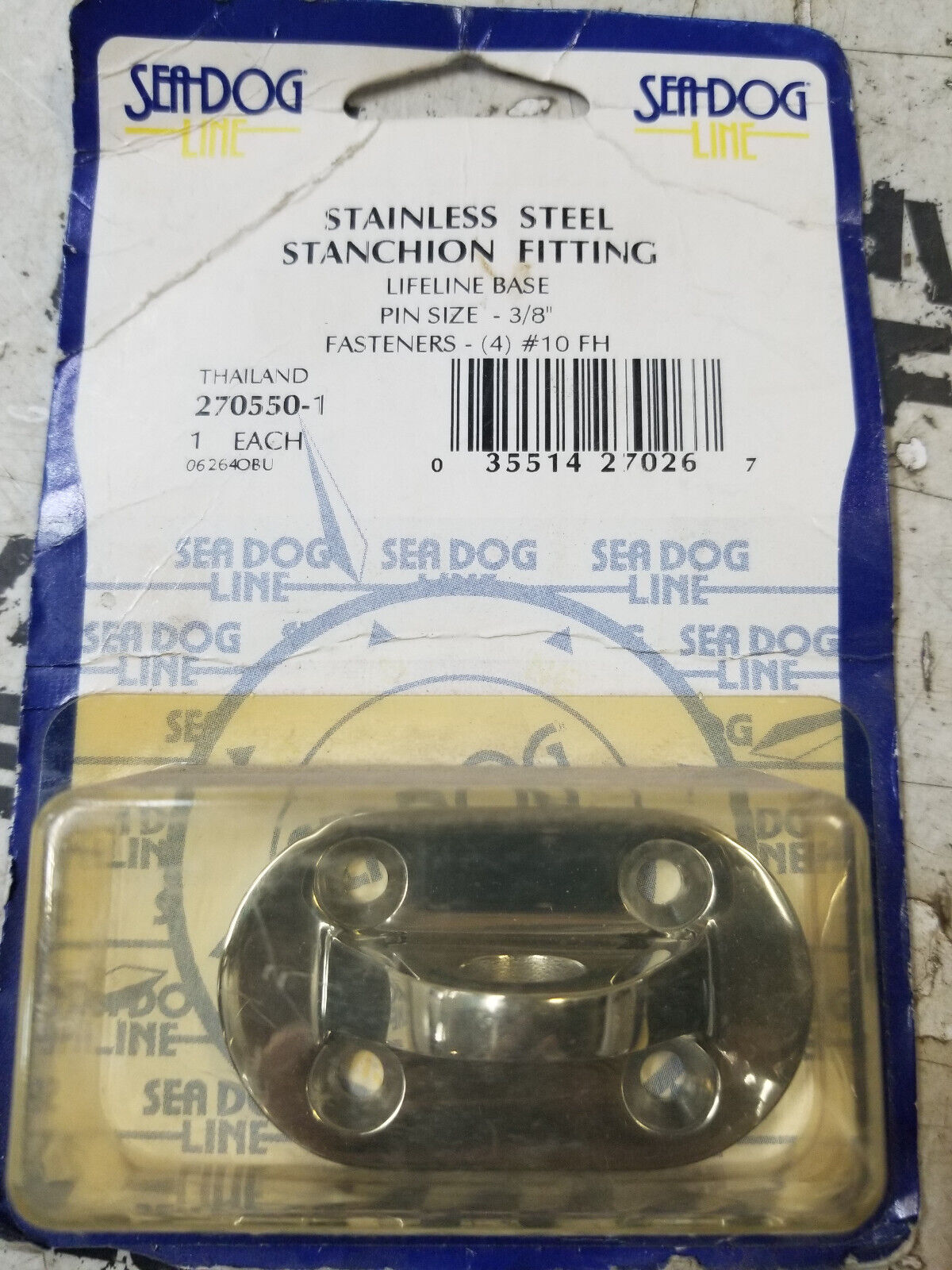 Sea-Dog 270550-1 Stainless Steel Life Line Base