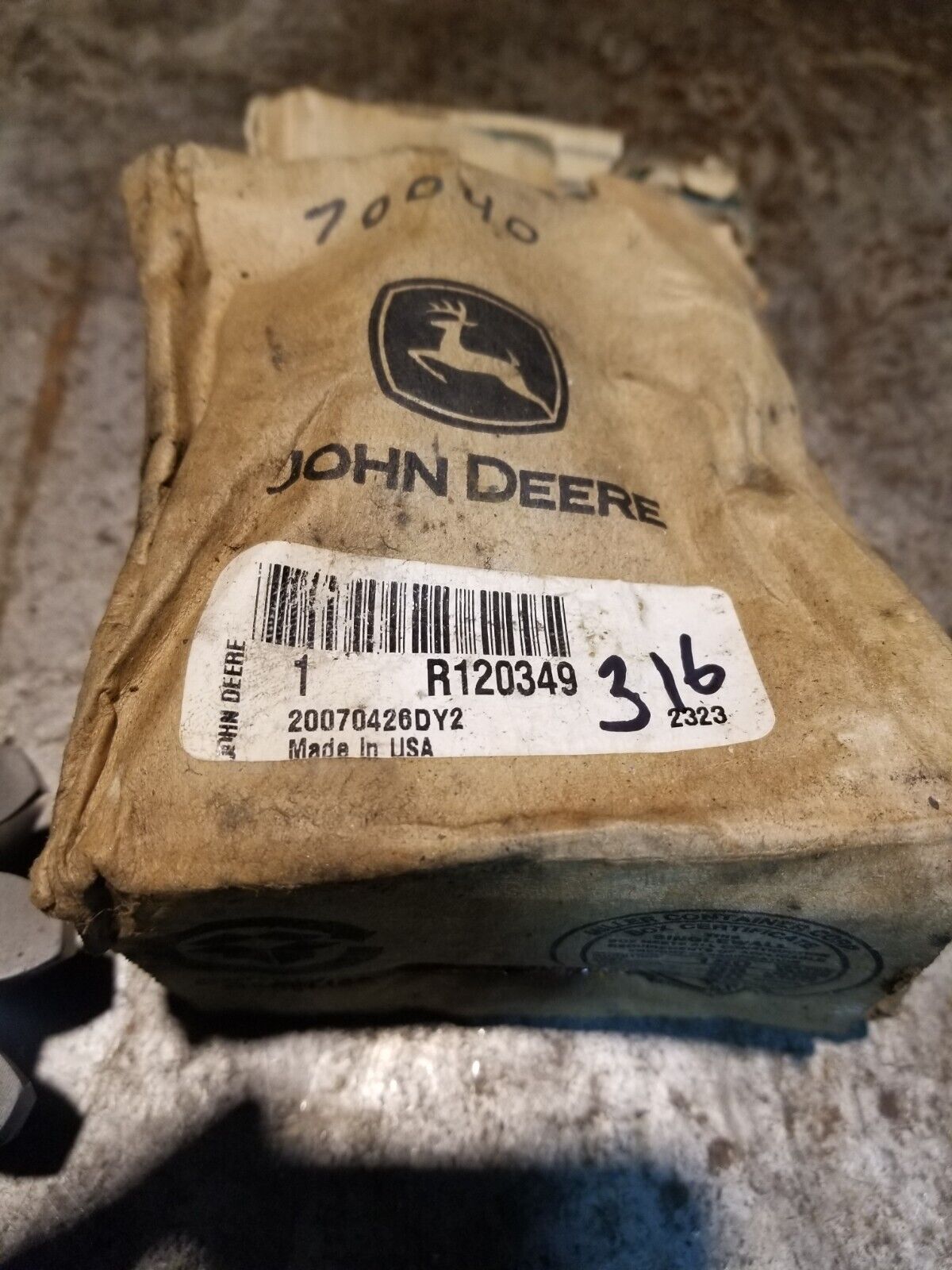 John Deere Original Equipment Pinion R120349 REF 316