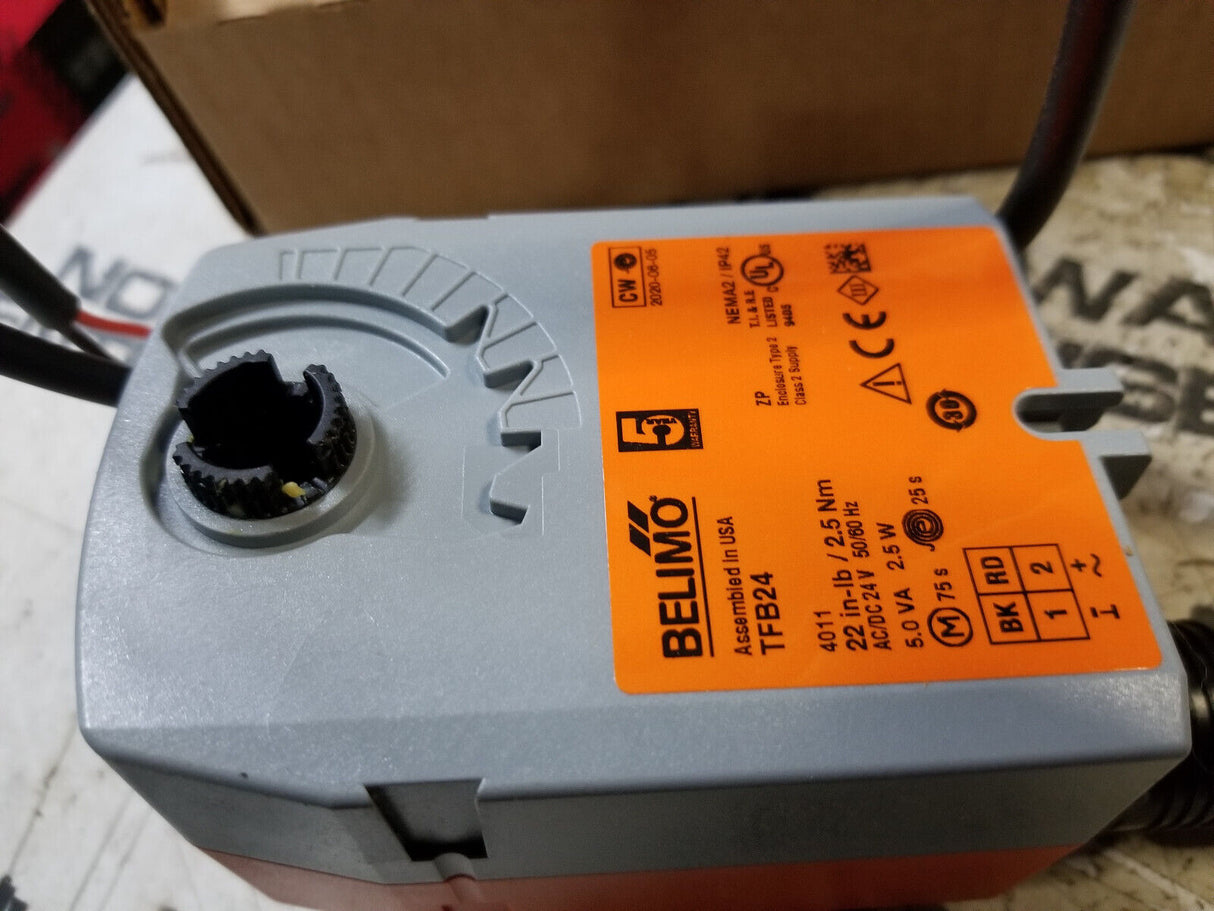 Belimo TFB24 Spring Return Actuators 22in-lb/2.5 Nm 24VAC/DC