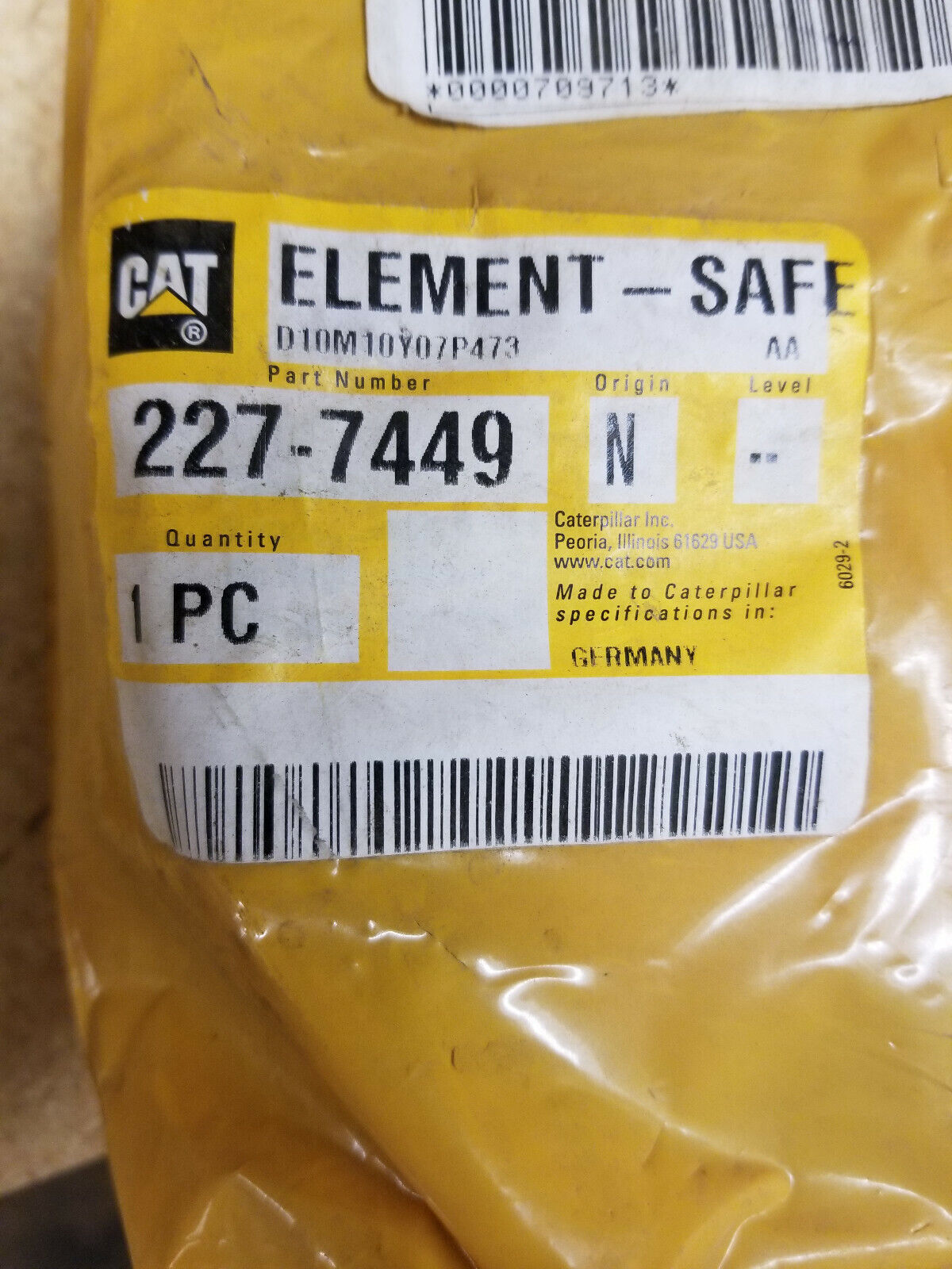 2277449 Air Filter Fits Caterpillar 227-7449