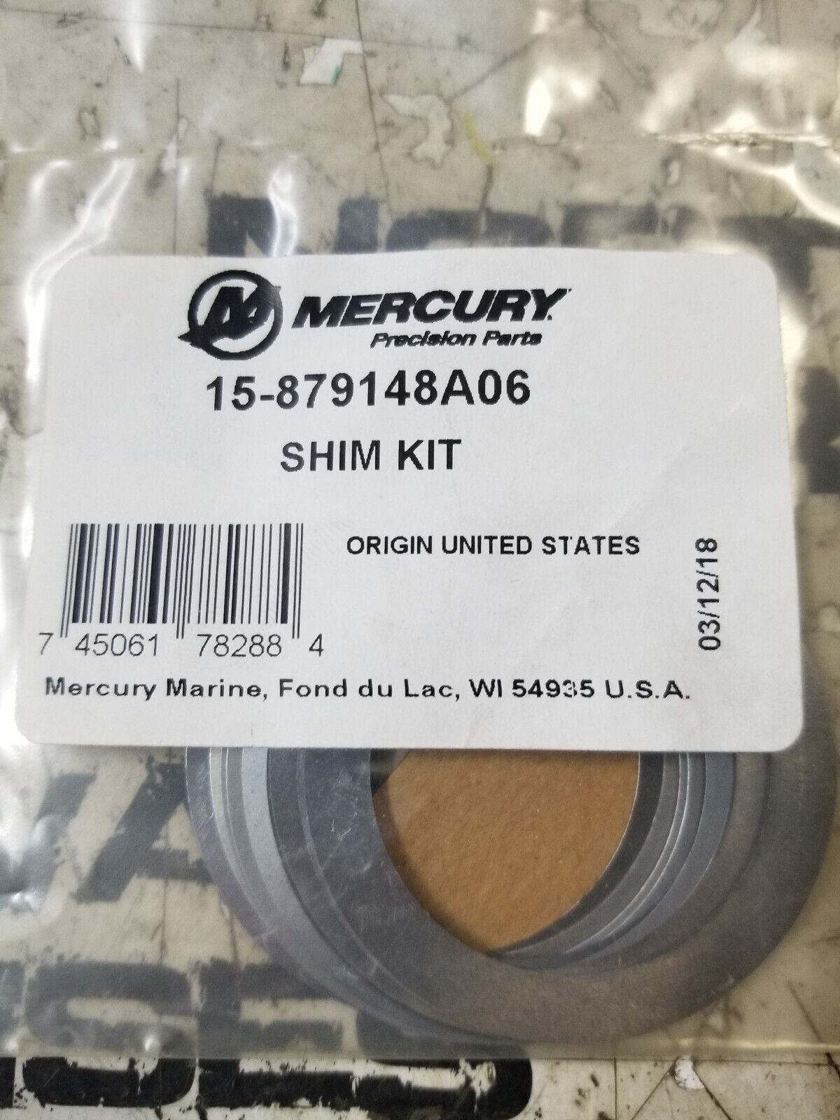 Mercury / Mercruiser Shim Set 15-879148A06