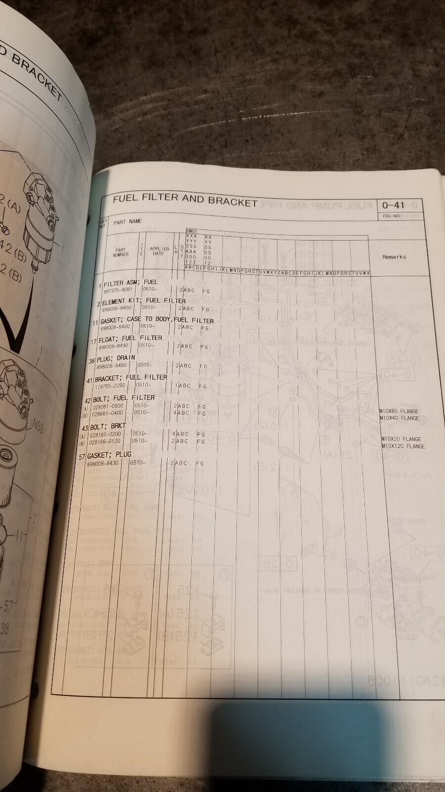2005 Isuzu 6WG1 Diesel Engine Parts Catalog Manual 1-8871-1008-0
