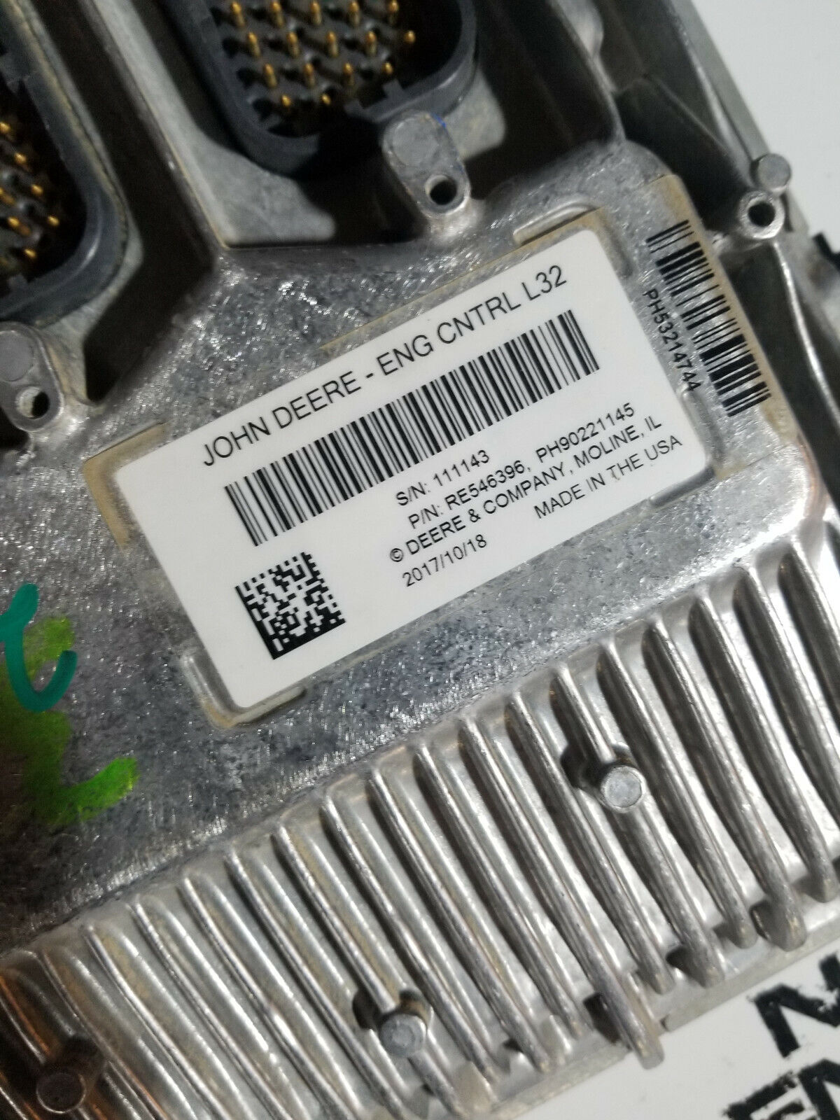 JOHN DEERE ECM RE546396 PH90221145 ENG CNTRL L32