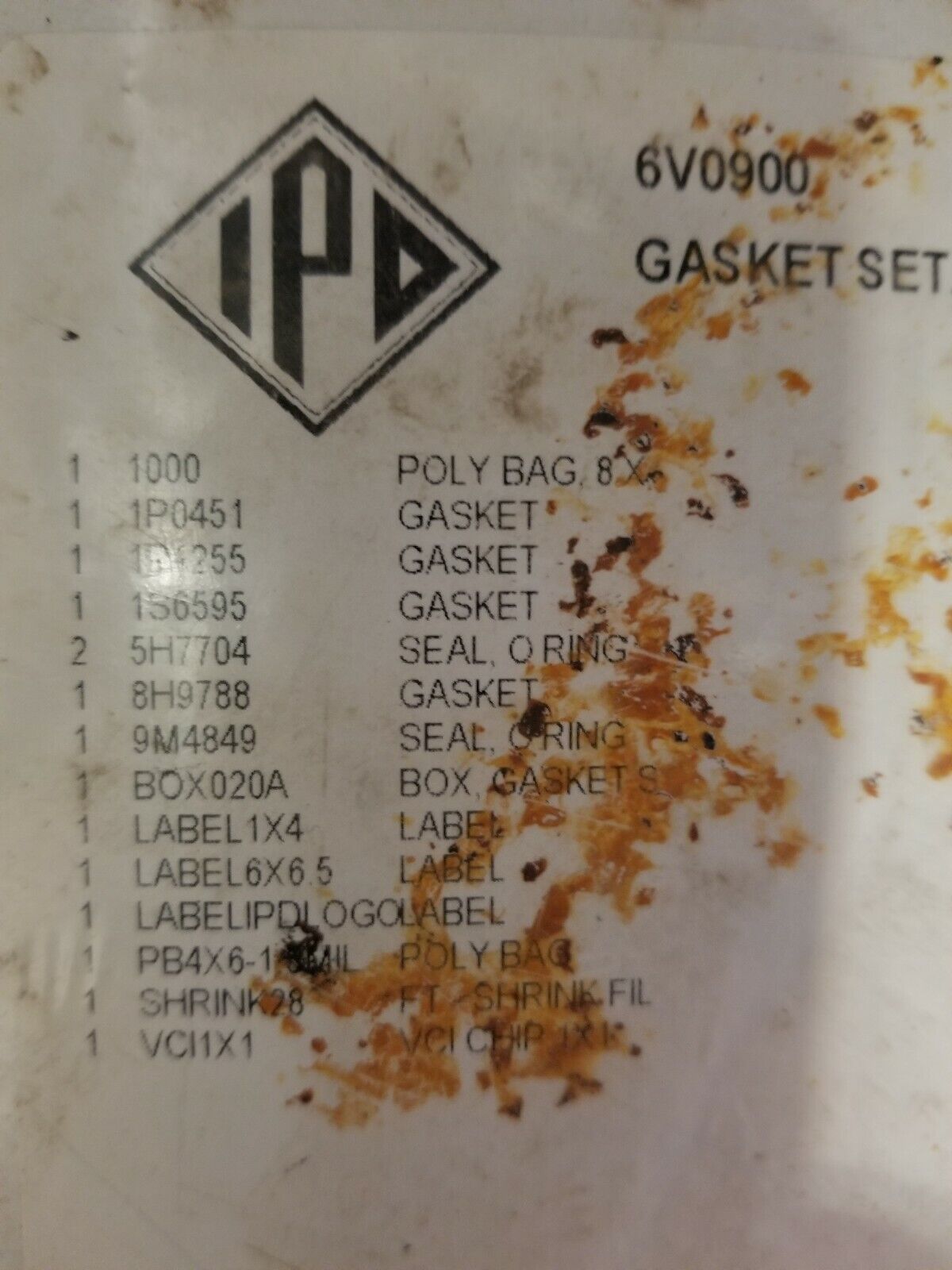 IPD 6V0900 GASKET KIT