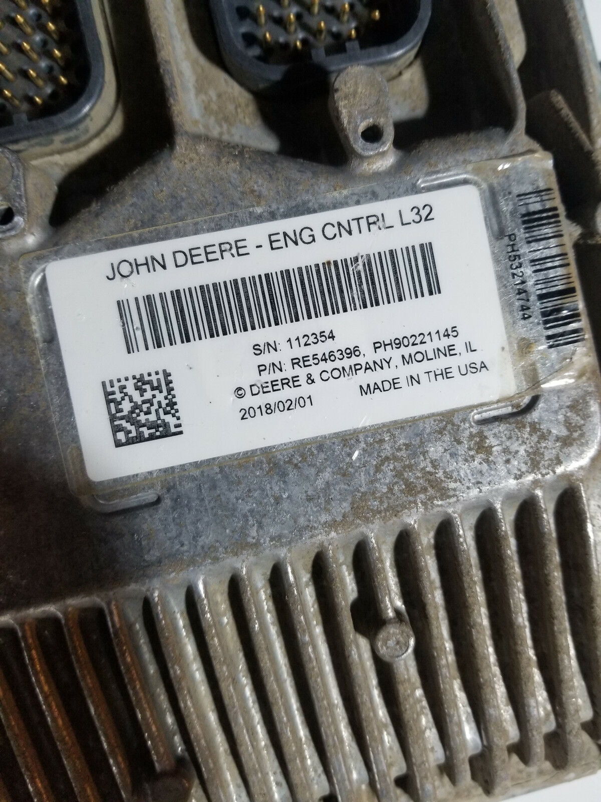 JOHN DEERE ECM RE546396 PH90221145 ENG CNTRL L32