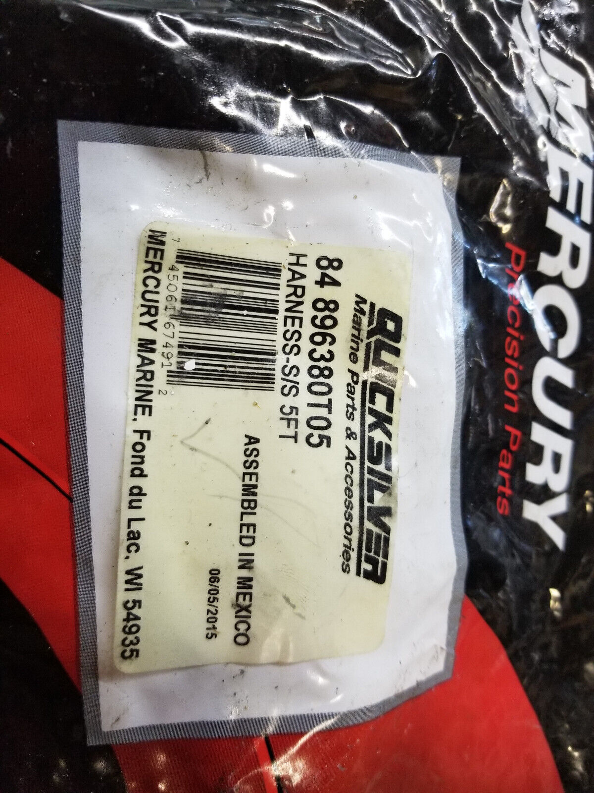MERCURY QUICKSILVER 84-896380T05 5' FOOT HARNESS MARINE BOAT