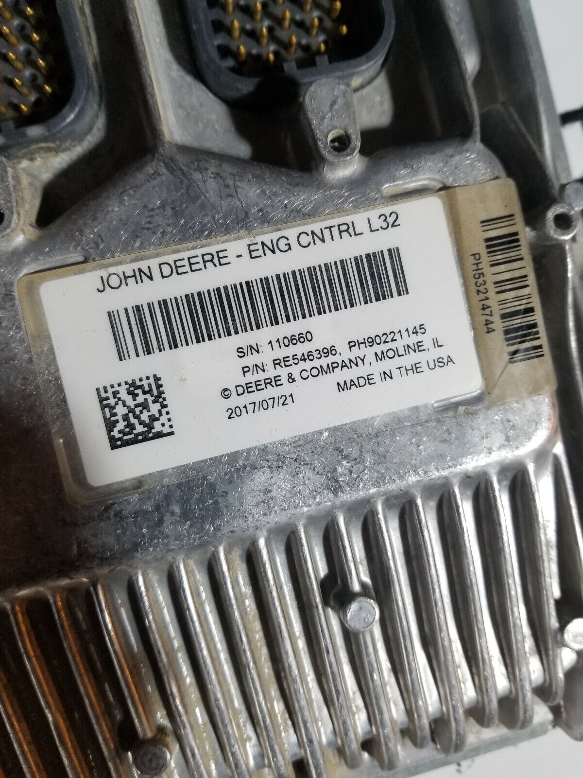 JOHN DEERE ECM RE546396 PH90221145 ENG CNTRL L32