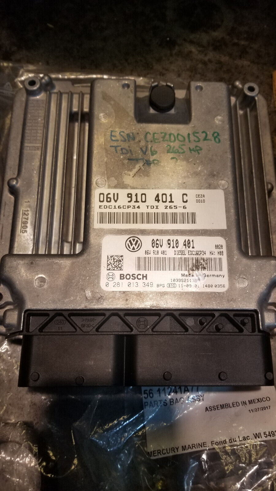 CORE Mercury-Mercruiser 77-8M0124450 ECU-265 HP FOR PARTS/UNKNOWN CONDITION