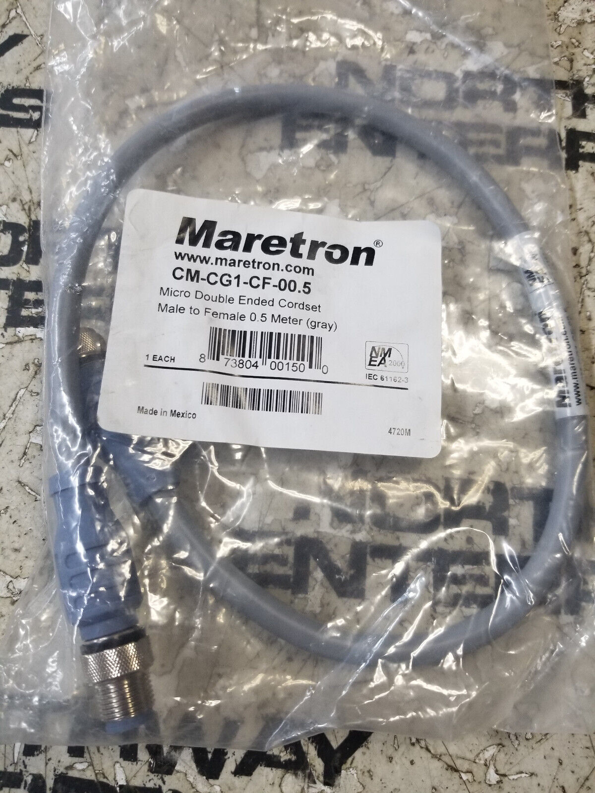 Maretron CM-CG1-CF-00.5 Micro Double-ended Cordset, 0.5m