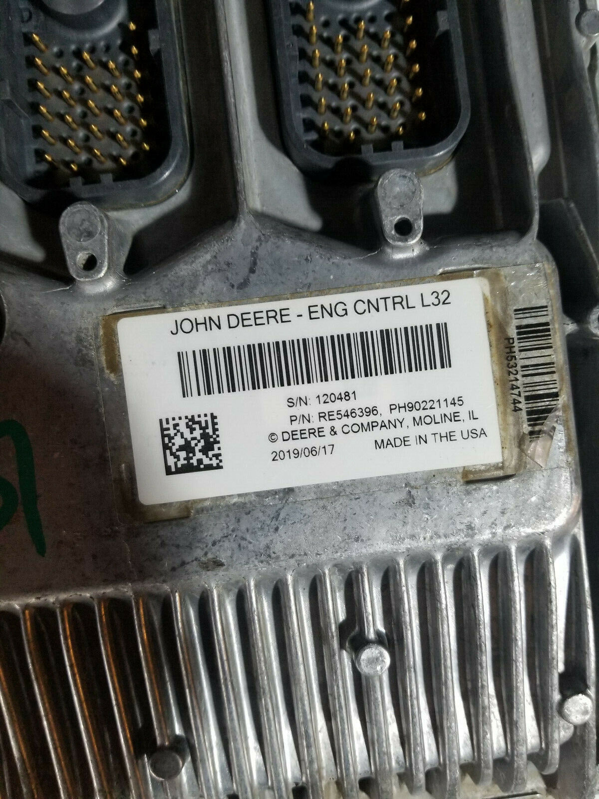 JOHN DEERE ECM RE546396 PH90221145 ENG CNTRL L32