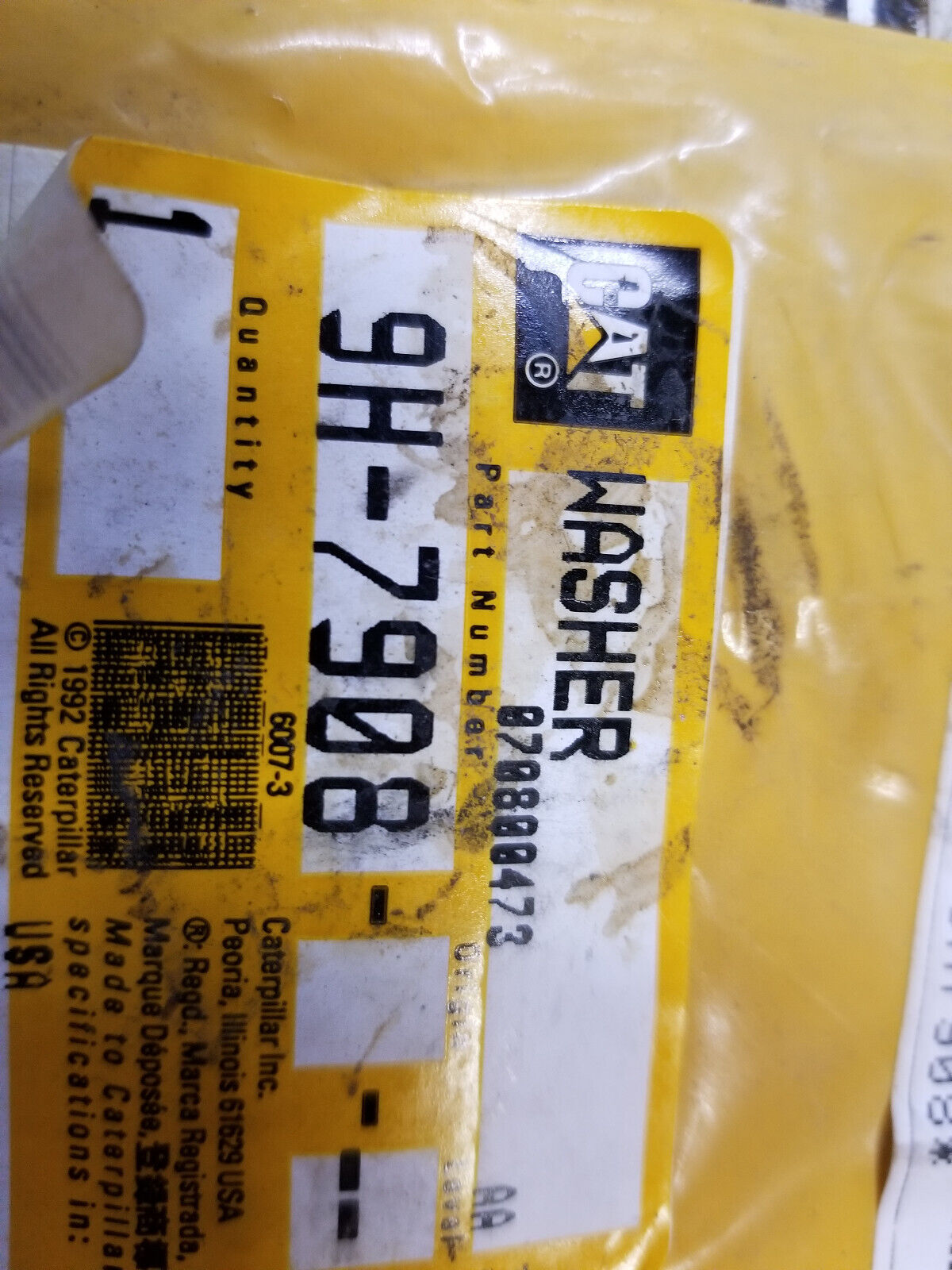 GENUWINE CAT 9H-7908 9H7908 WASHER