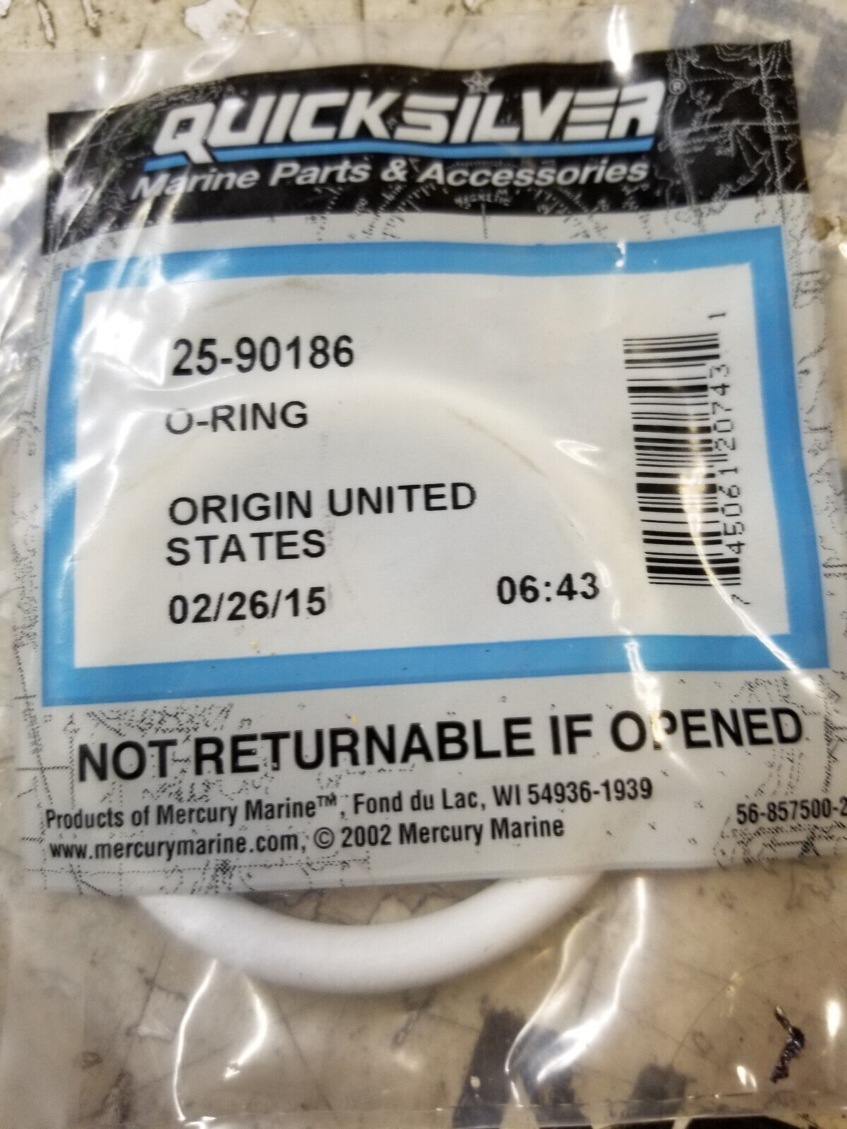25-90186 QUICKSILVER ORING