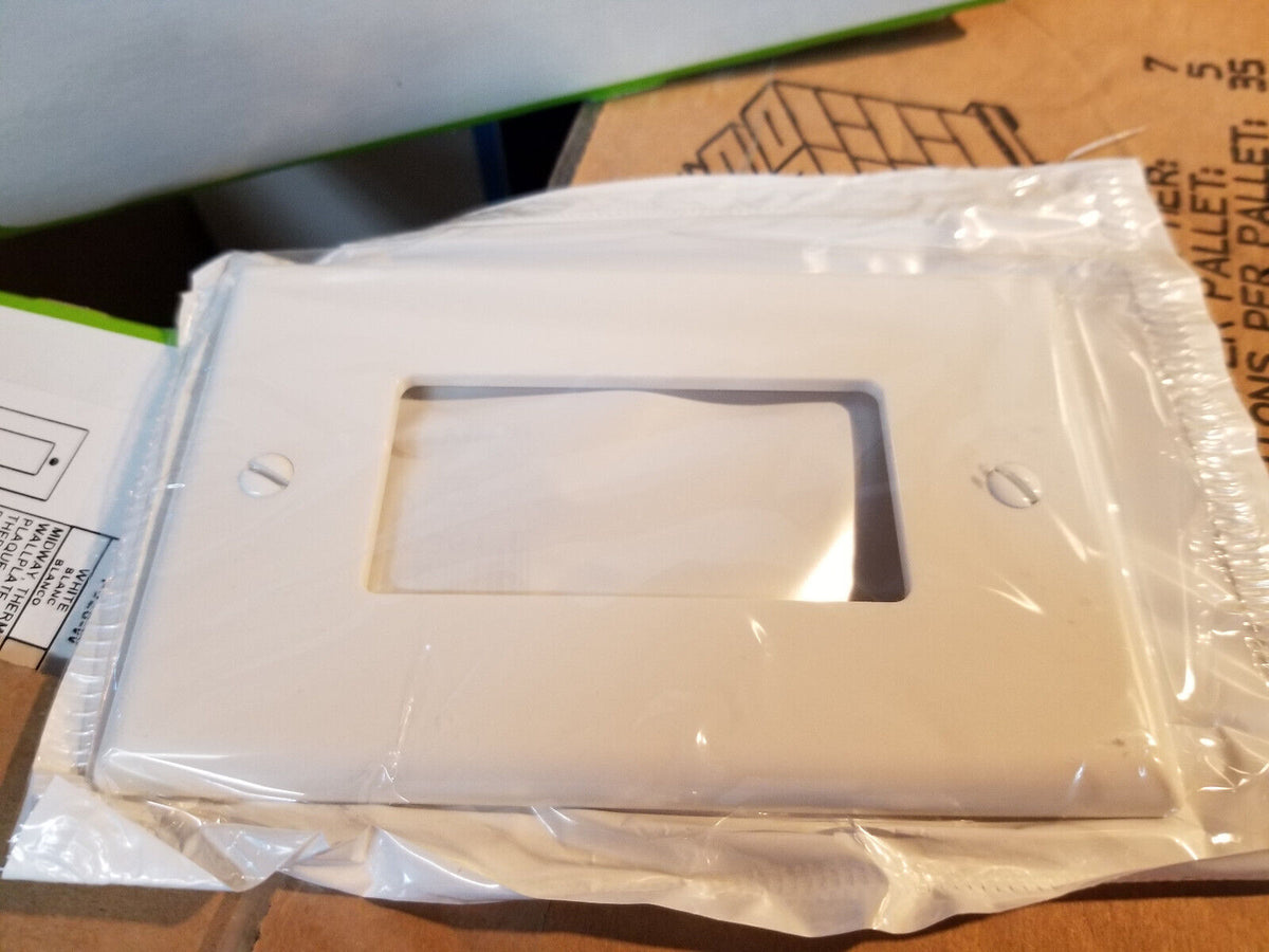 1 BOX OF 20PC - PJ26W 1-Gang Decora/GFCI Device Wallplate, Midway Size pj26-w