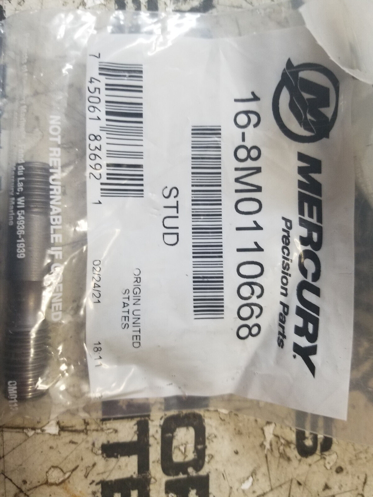 MERCURY / Quicksilver 16-8M0110668 Stud